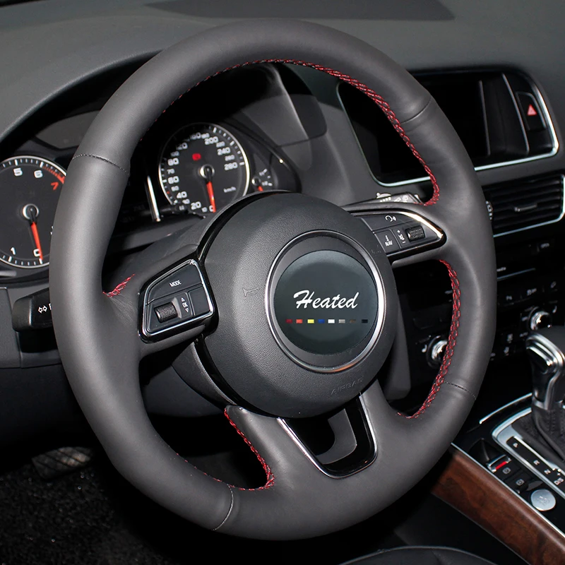 Микрофибра кожа Авто Руль Обложка для 2013 2014 2015 Audi Q3 Q5 Оплетка на руль