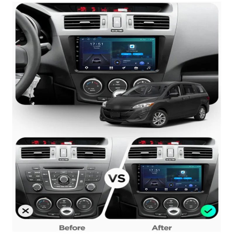 car radio autoradio for mazda 5 2010 2015 1din 2din multimedia player gps navigation stereo touch screen android 10 auto carplay free global shipping