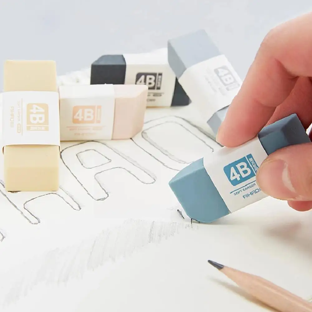 

1 шт. простые ластики 4b канцелярские принадлежности для детей художественные скетч случайные резиновые принадлежности для рисования ласти...