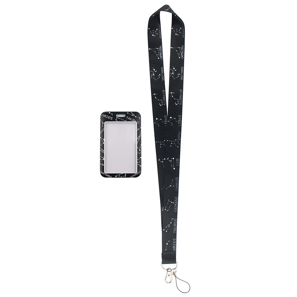 

HJ82 Constellation Card Sets Fashion Keychain Belt Phone Lanyard Key ID Card USB Badge Holder DIY Lasso Lanyarde
