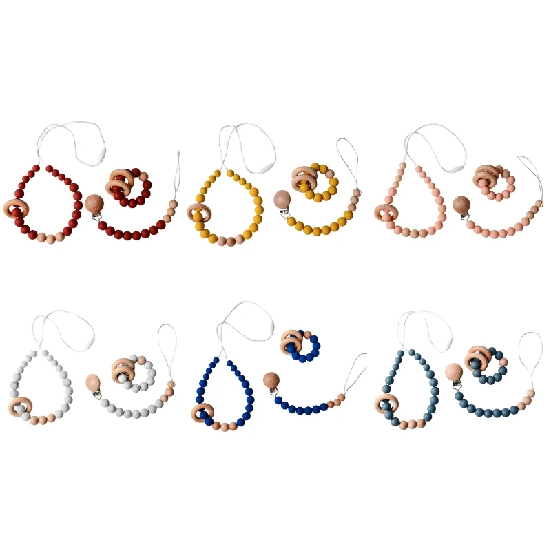 

3 шт./компл. зажим для соски-пустышки для новорожденных с цепочкой для прорезывания зубов подвески для ожерелья браслета BPA-free Силиконовые Бу...