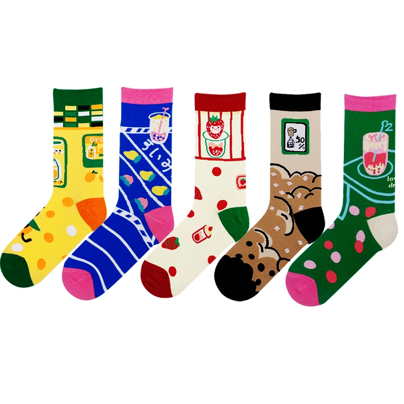 Забавные милые женские оригинальным рисунком молочный чай элементов высокого