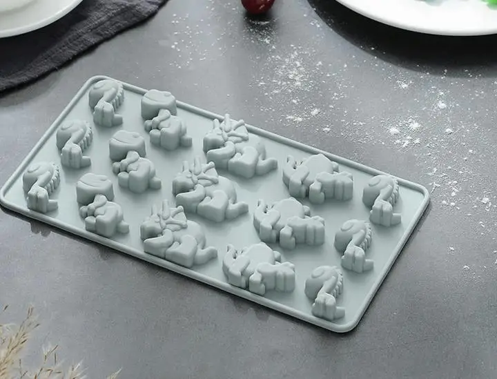 1 Pcs Dinosaur Chocolate Molds Cake Decorating Tools 3D Candy Gummy Silicone Mold Dessert DIY Baking Cookie Craft | Дом и сад