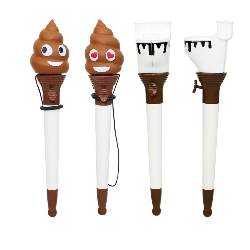 

1 piece of unique and novel ballpoint pen spoof fun poo pen 0.5mm black ink pen decompression ballpoint pen stationery