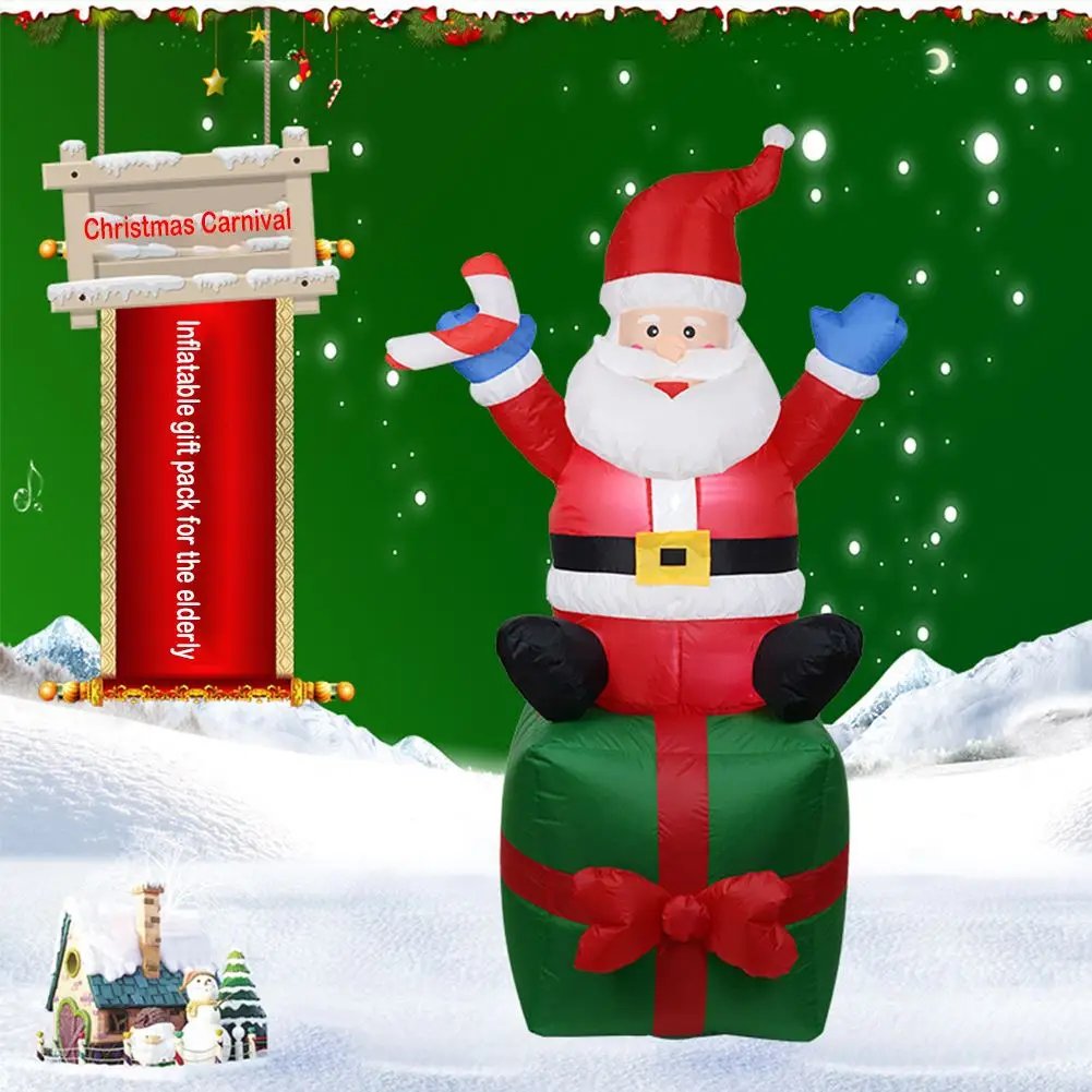 Santa 1 8 м 2 4 надувная модель Санта Клаус Рождественское украшение сада на открытом