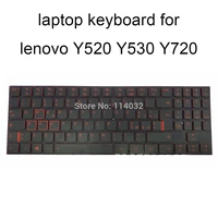 backlit keyboard for lenovo y520 y720 y530 y520 15ikbm it italiano black red keys upper case laptop keyboard lcm16f8 pk1313b4b02