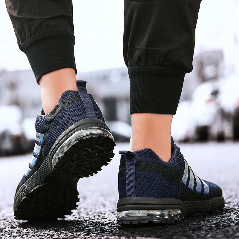 2021 Hot sale Keeping Running Shoes Men Large Size 47 Mesh Air Cushion Sneakers Men Light Sport Jogging Shoes Man Gym Trainers