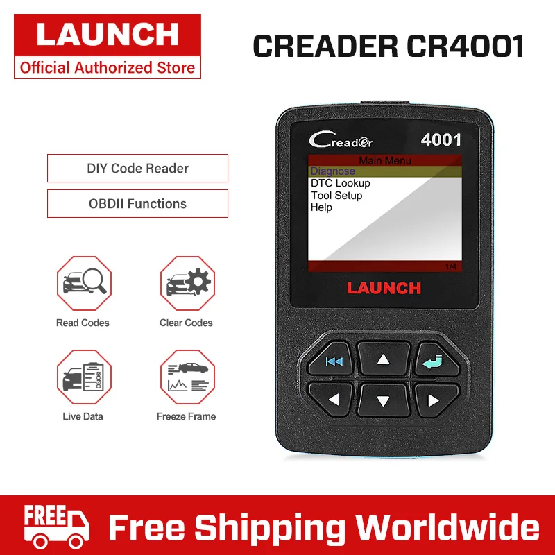 LAUNCH CReader 4001 CR4001 OBD2 автомобильный сканер автоматический диагностический инструмент для сканирования OBDII считыватель кодов неисправностей Автомобильная диагностика OBD 2