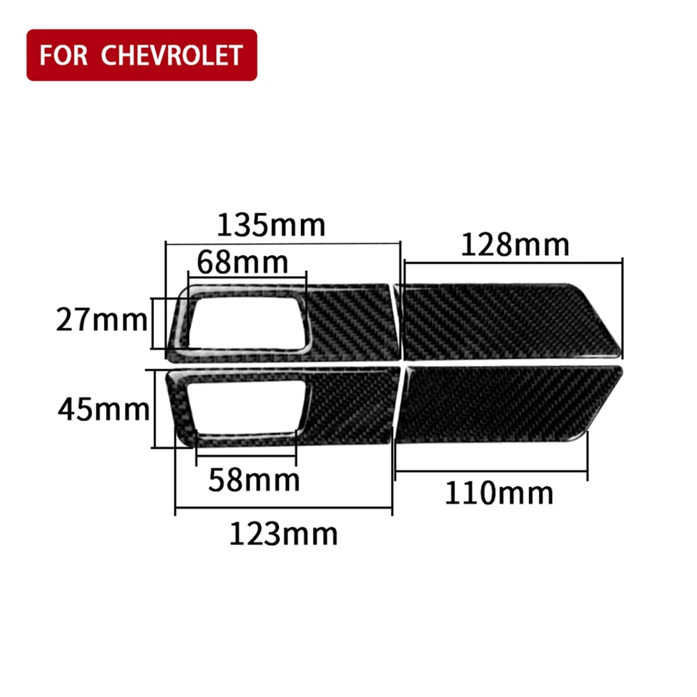 

4pcs Real Carbon Fiber Turn Signal Light Panel Trim Fit For Chevrolet Cruze Car Decoration Sticker Accessories
