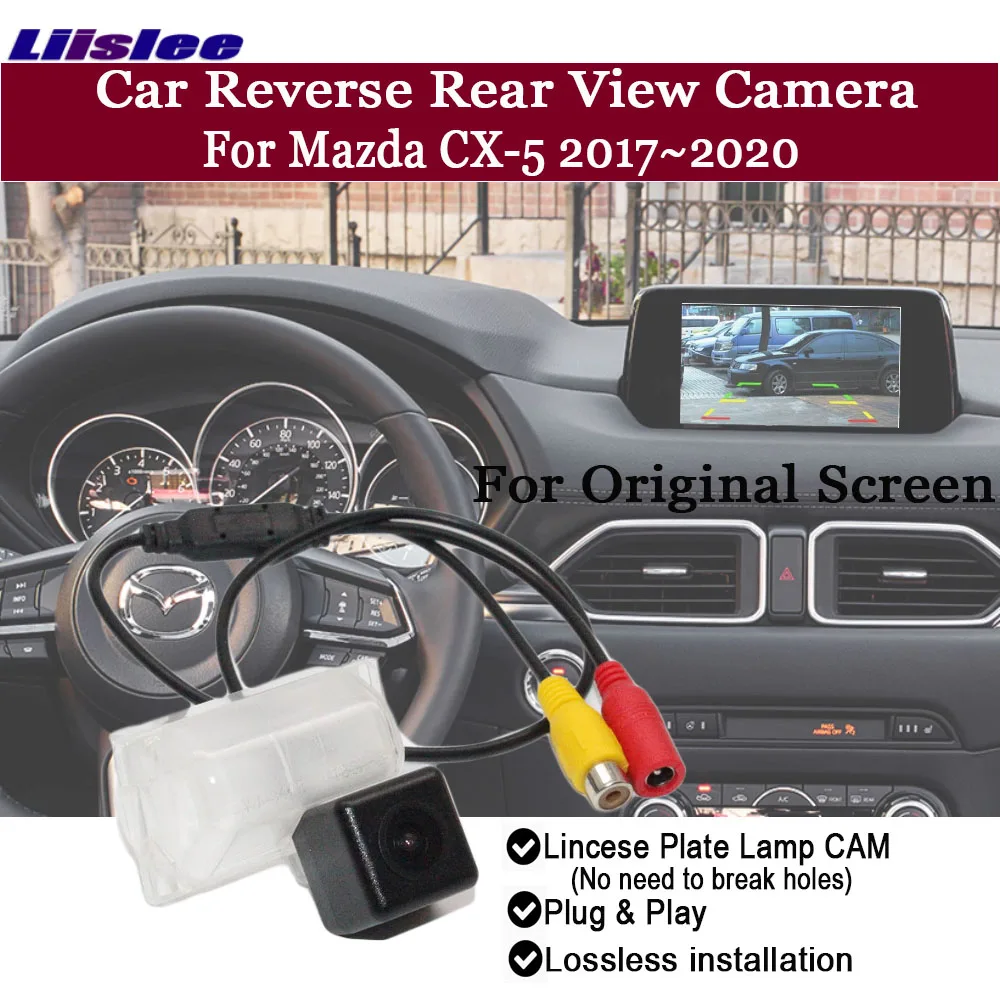 

For Mazda CX-5 CX 5 CX5 KF 2017-2020 Car Parking Camera Rear View RCA HD CCD CAM OEM Display Reversing Image Upgrade Kit