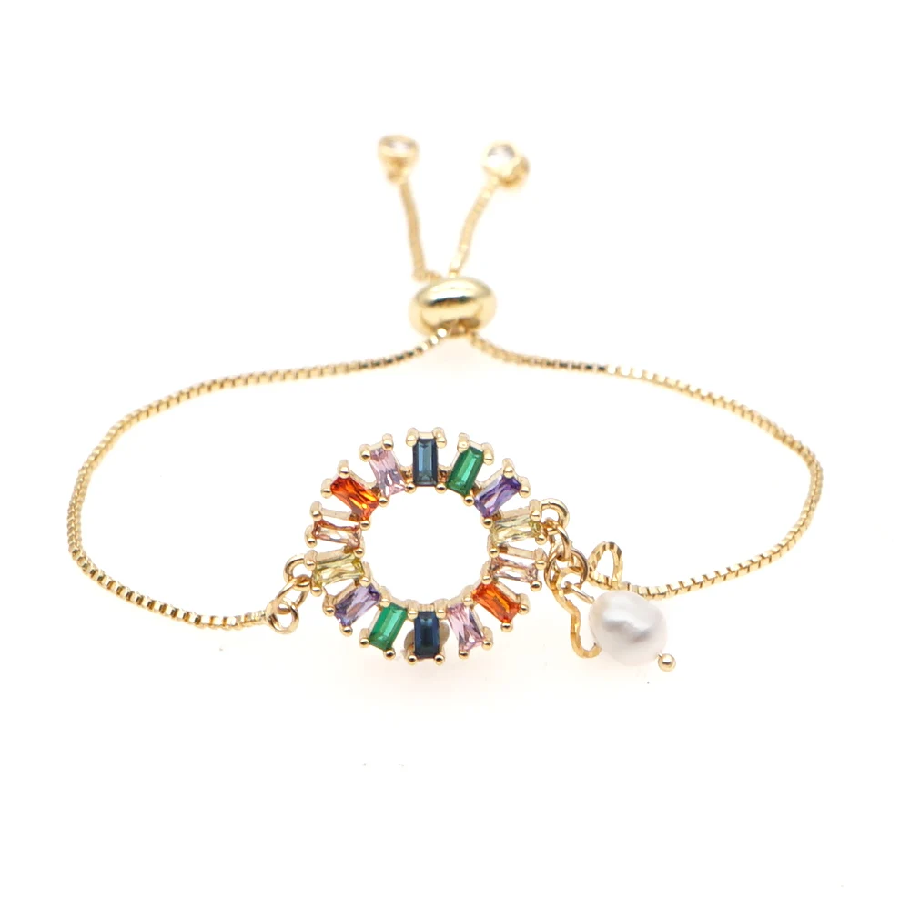 

Go2boho 2021 Rainbow Bracelet For Girls Bohemian Crystal Pulsera Letter MAMA Jewelry Gold Color Chain Jewellery Miyuki Bracelets