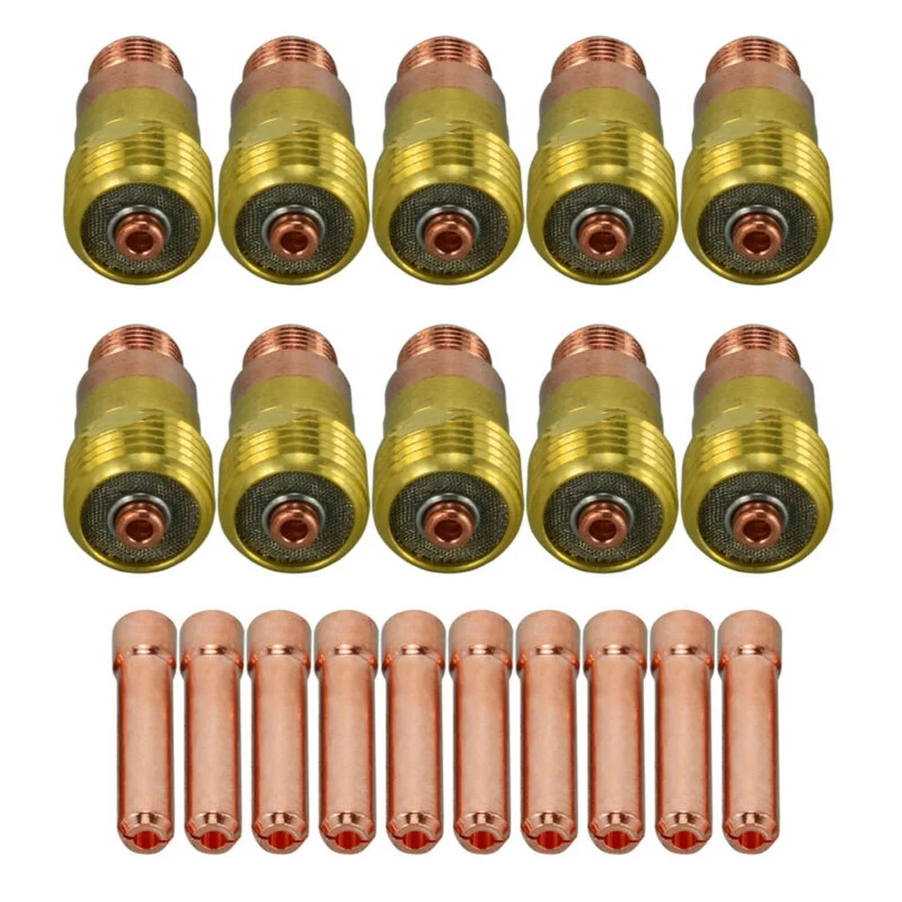 

20pcs Gas Lens TIG Stubby 17GL332 10N24S 3/32 TIG Collet Kit DB SR WP 17 18 26 20pk Welding Torch Consumables New