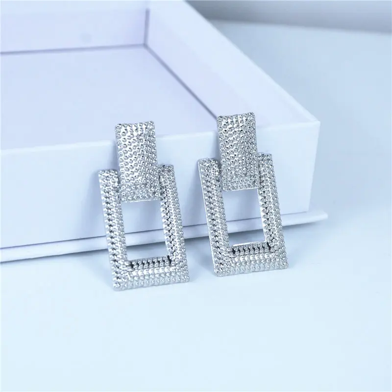 silver Ufavoirte маленькая капля серьги для женщин геометрические серьги женские модные современные ювелирные висячий подарок - Окраска металла: silver