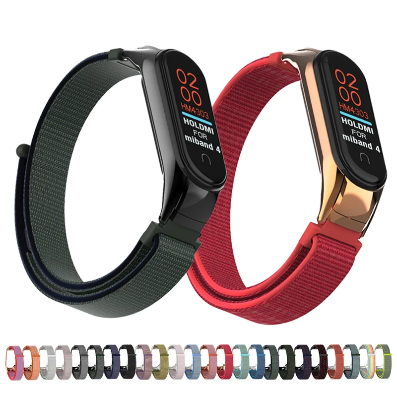 Laforuta Mi Band 4 нейлоновый браслет для Xiaomi 3 ремешок мужчин и женщин фитнес спорт