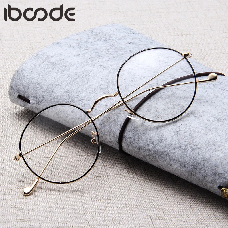 Iboode очки для чтения мужские и женские металлическая круглая оправа