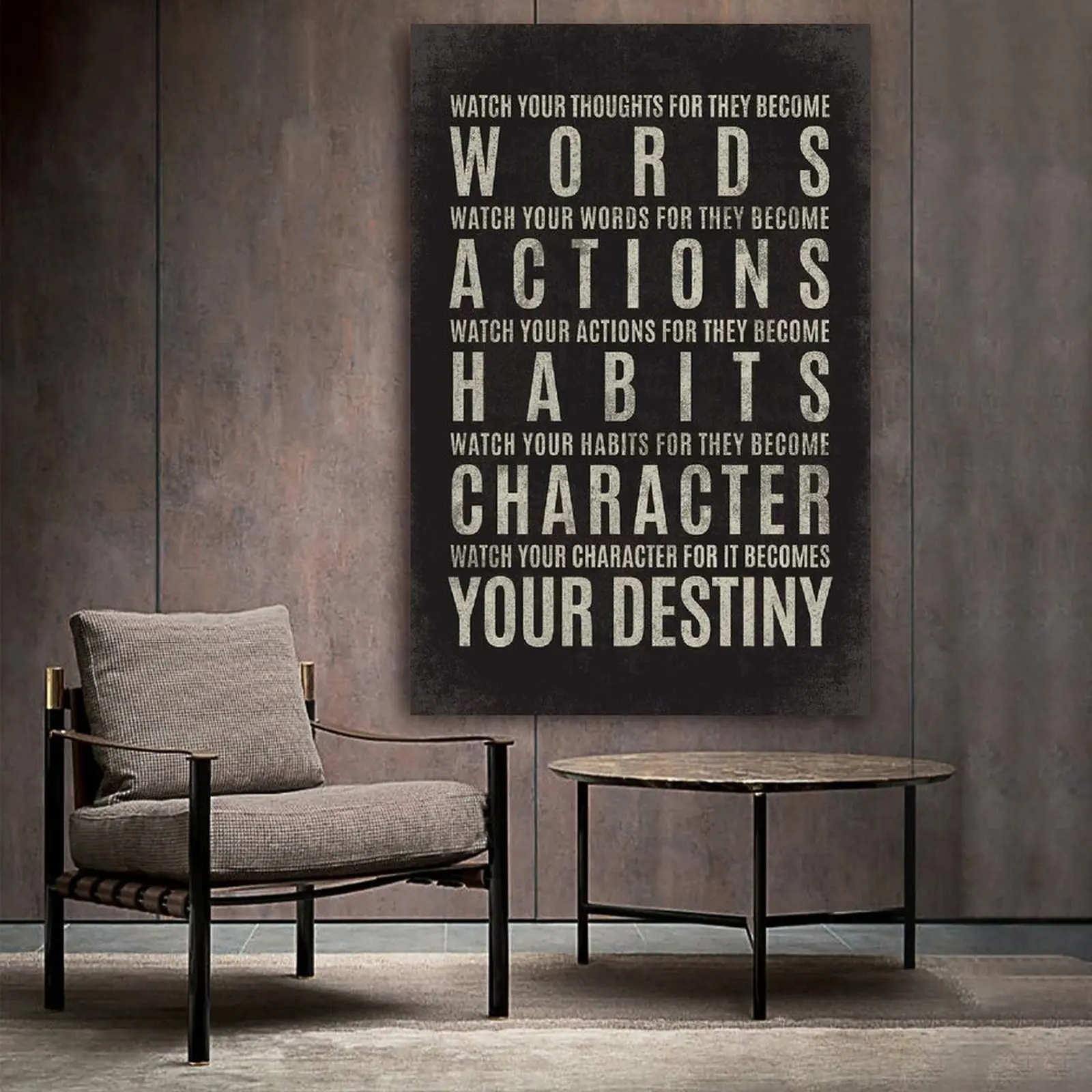 

Keep Calm Collection Watch Your Thoughts, Motivational Decorative Painting Canvas Wall Art Living Room Posters Bedroom Painting