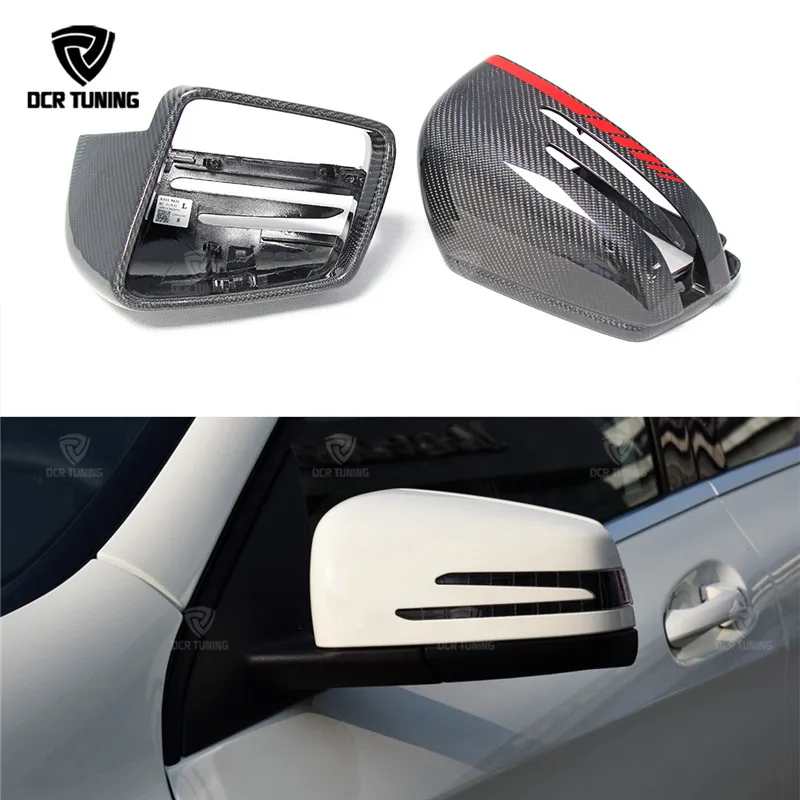 Фото Для Mercedes Mirror W204 W212 W207 W176 W218 Карбоновое зеркало для Mercedes A B C E S CLS GLK CLS Class Карбоновое зеркало №3