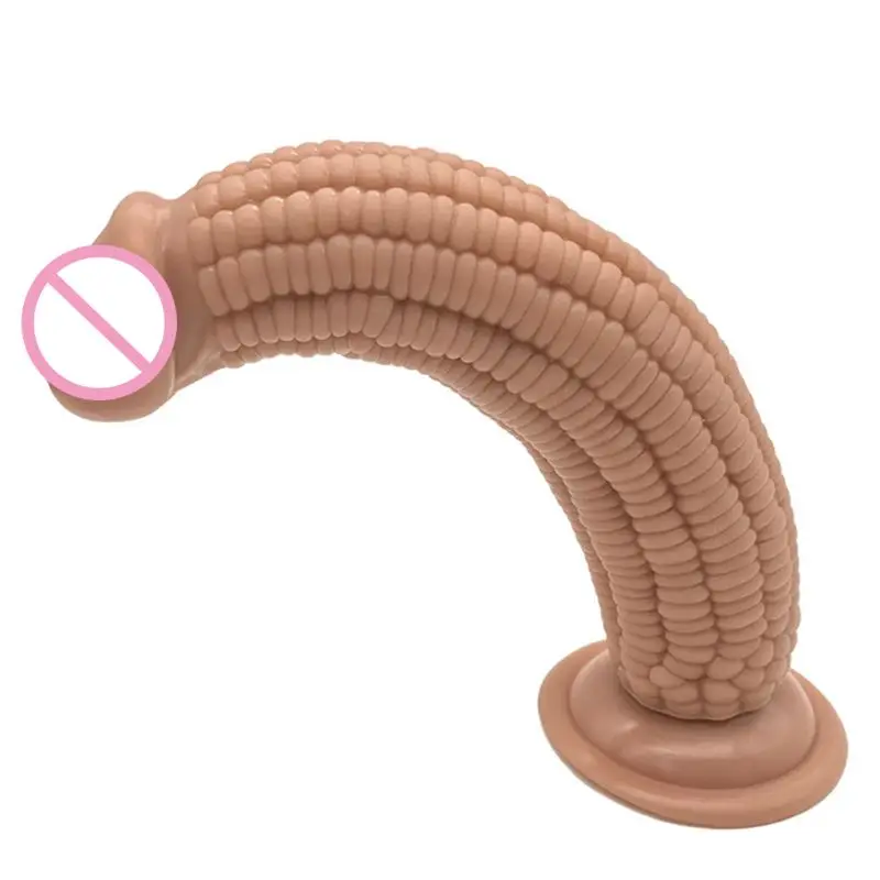 Фаллоимитатор в форме кукурузы с присоской пенис Анальная пробка Стимулятор