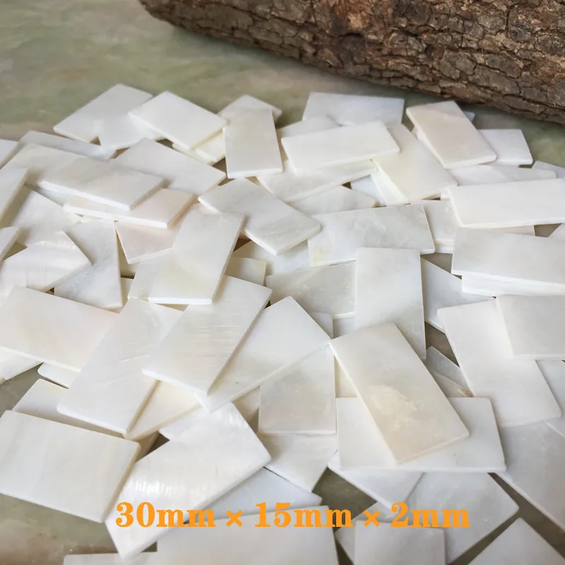 20pcs Natural Freshwater Mother of Pearl Shell Mosaic Tile DIY Accessories and Wood Inlay Carved Material Size 30mm /15mm /2mm | Дом и сад