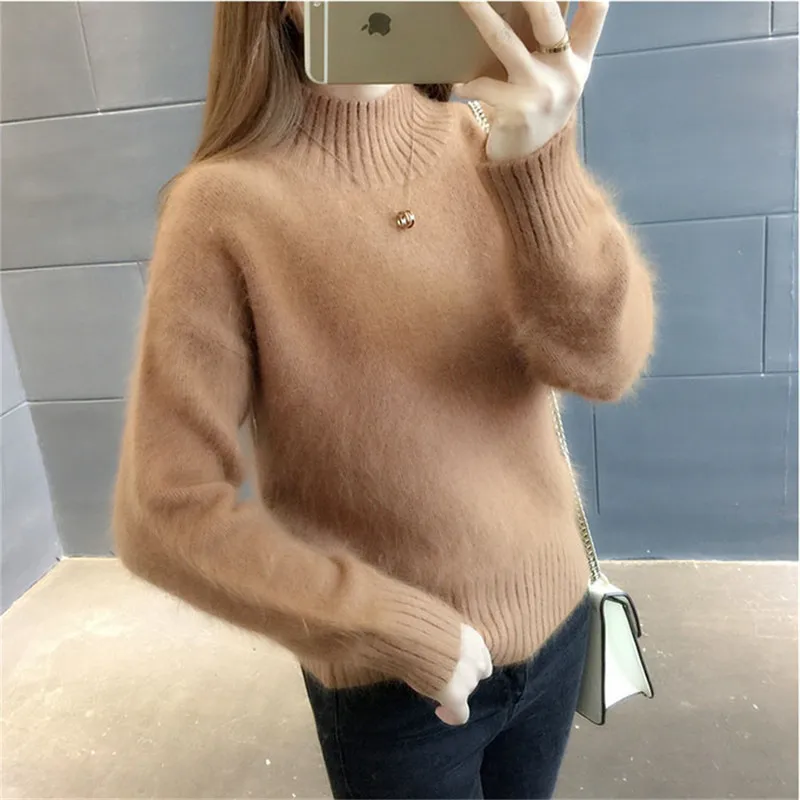 Свитер женский трикотажный теплый короткий Осень-зима 2019 | Женская одежда