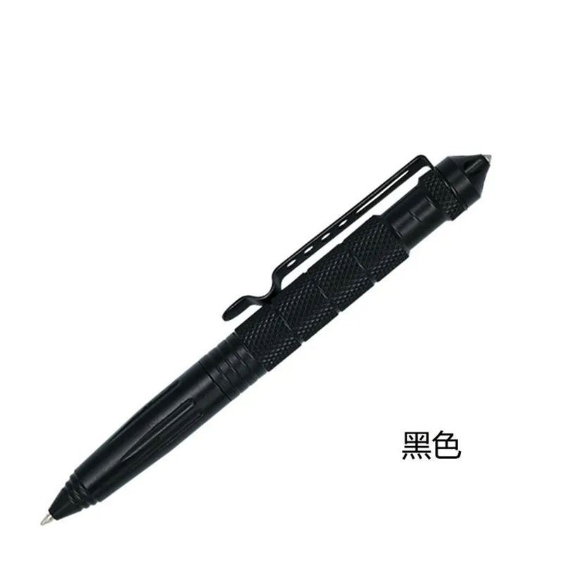 black Новая высококачественная тактическая ручка для самообороны, многофункциональная противоскользящая портативная ручка из авиационного алюминия - Цвет: black