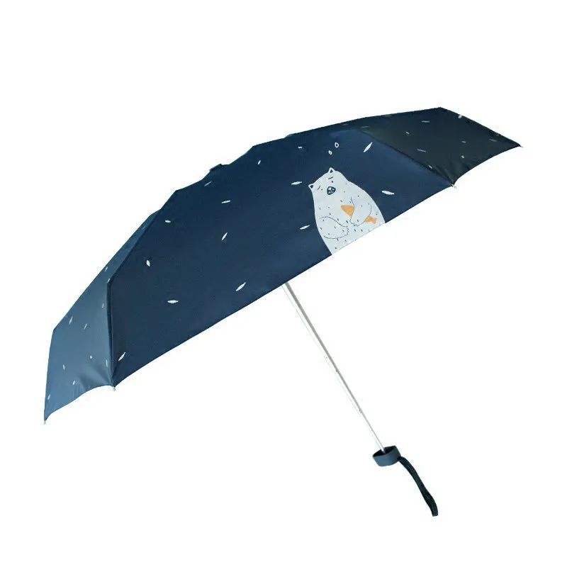 Новый складной зонт в виде медведей и рыб светильник кие маленькие детские