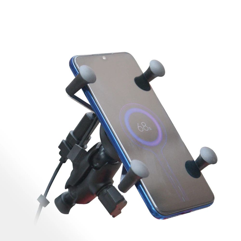 Крепление для телефона на мотоцикл 10 Вт Быстрая зарядка держатель беспроводной