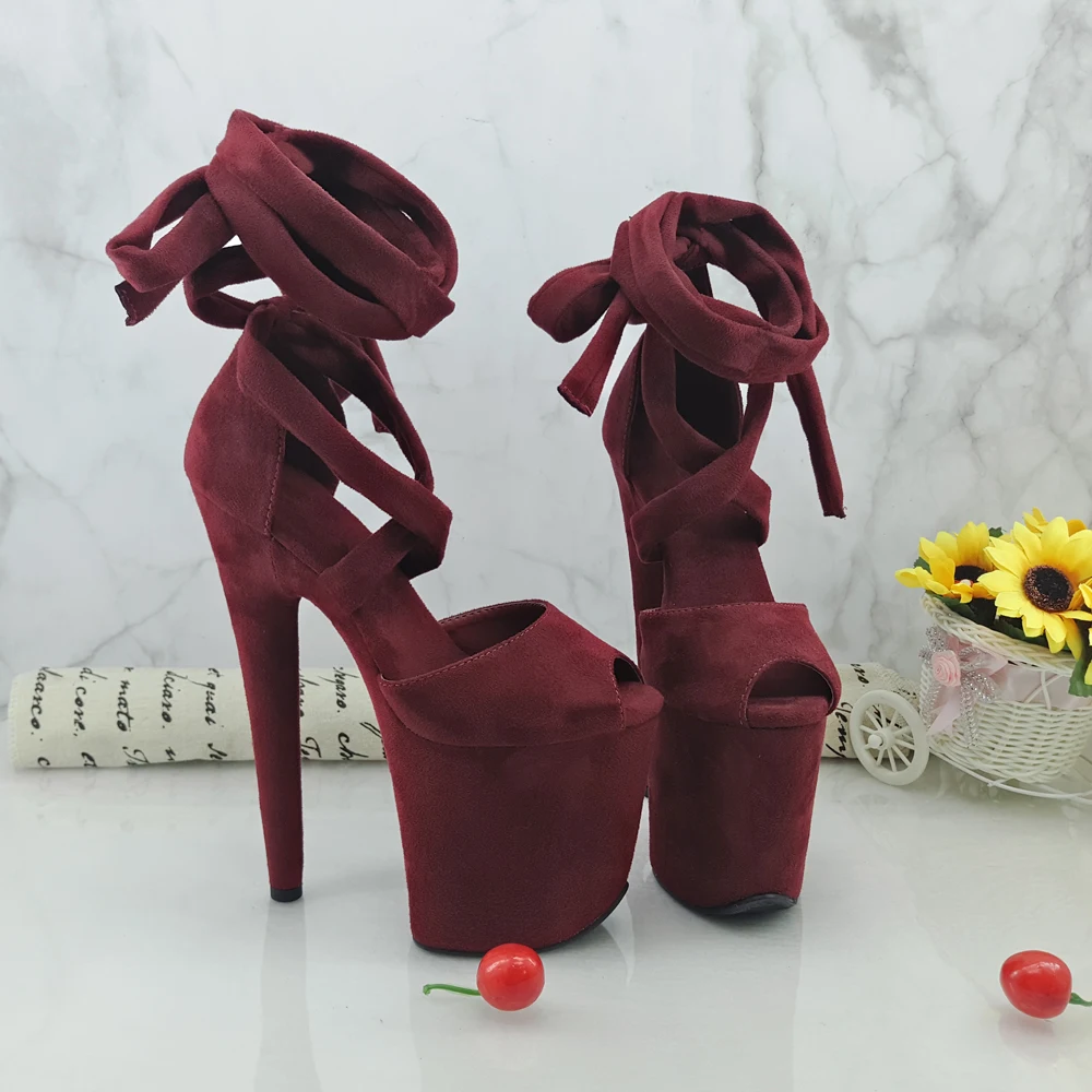 Leecabe 8Inch/20cm Women's Platform Sandals party High Heels Shoes Pole Dancing Shoes