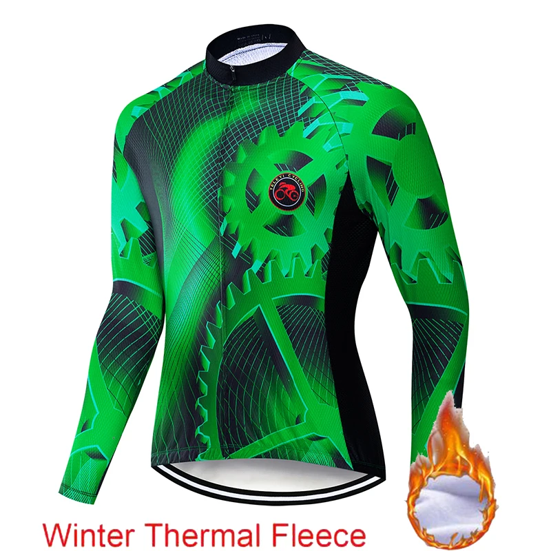 Ropa ciclismo теплая Зимняя Теплая Флисовая велосипедная одежда, мужская Трикотажная одежда, костюм для езды на велосипеде, MTB Одежда, комбинезон, комплект - Цвет: Cycling Clothes