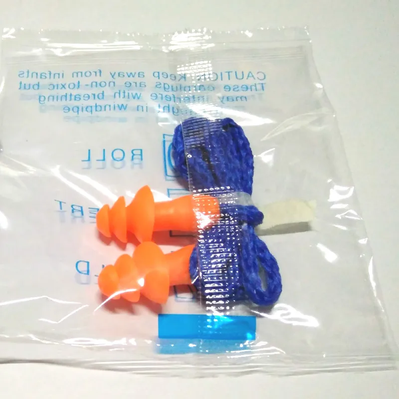

10Pairs Soft Silicone Ears Protector Corded Reusable Ear Plug for Noise Cancelling Hearing Protection Earplug Earmuff Industrial