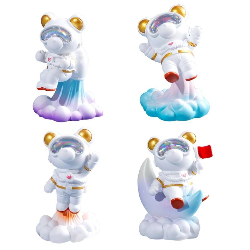 

2’’ Statue Figure Astronaut Automobile Decorative Replica Collections Baking Accessory Figurine for Kids Birthday Gift