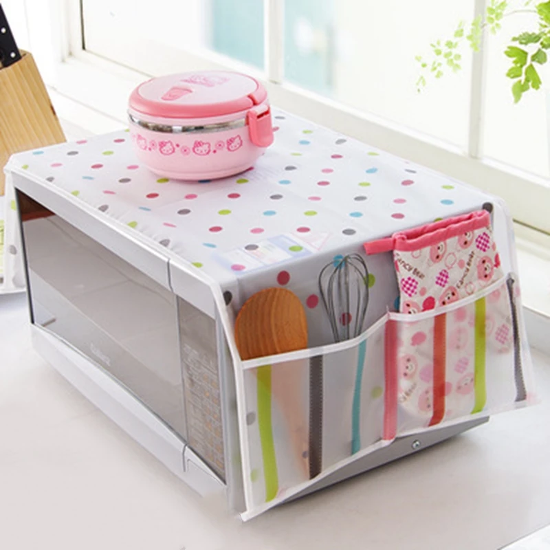 

Household PVC Waterproof Microwave Oven Cover Oilproof Dust Cover Storage Bag Kitchen Accessories Supplies Home Decoration