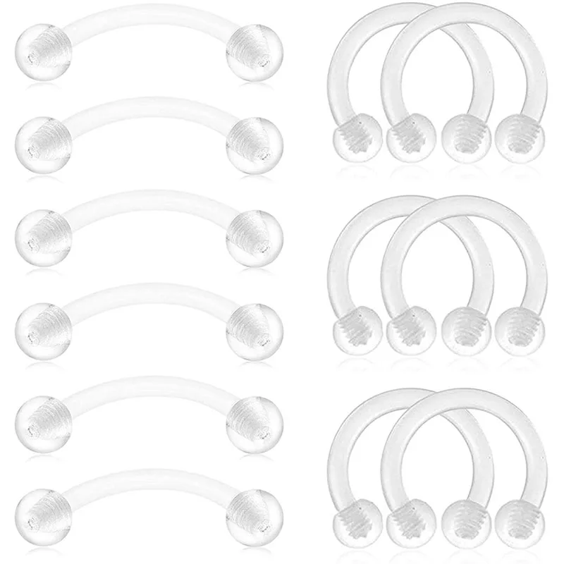 Прозрачные фиксаторы для перегородки хрящевая спираль Daith козелка серьги губ