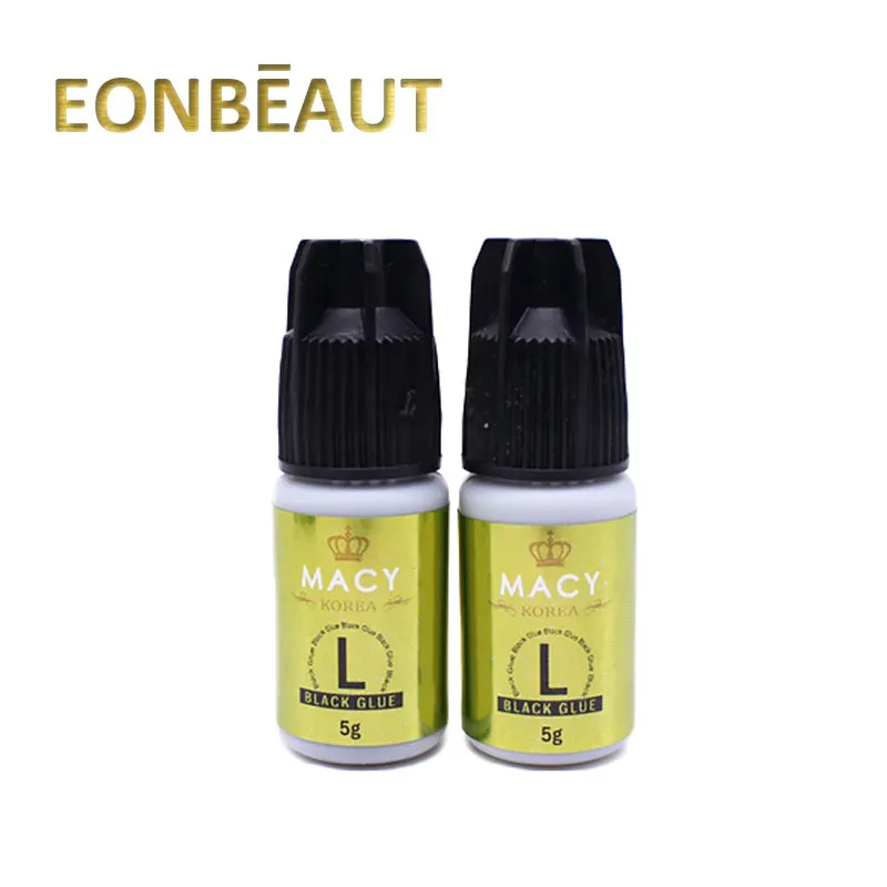 5 бутылочек черный клей MACY Type L для наращивания ресниц мл корейский оригинальный