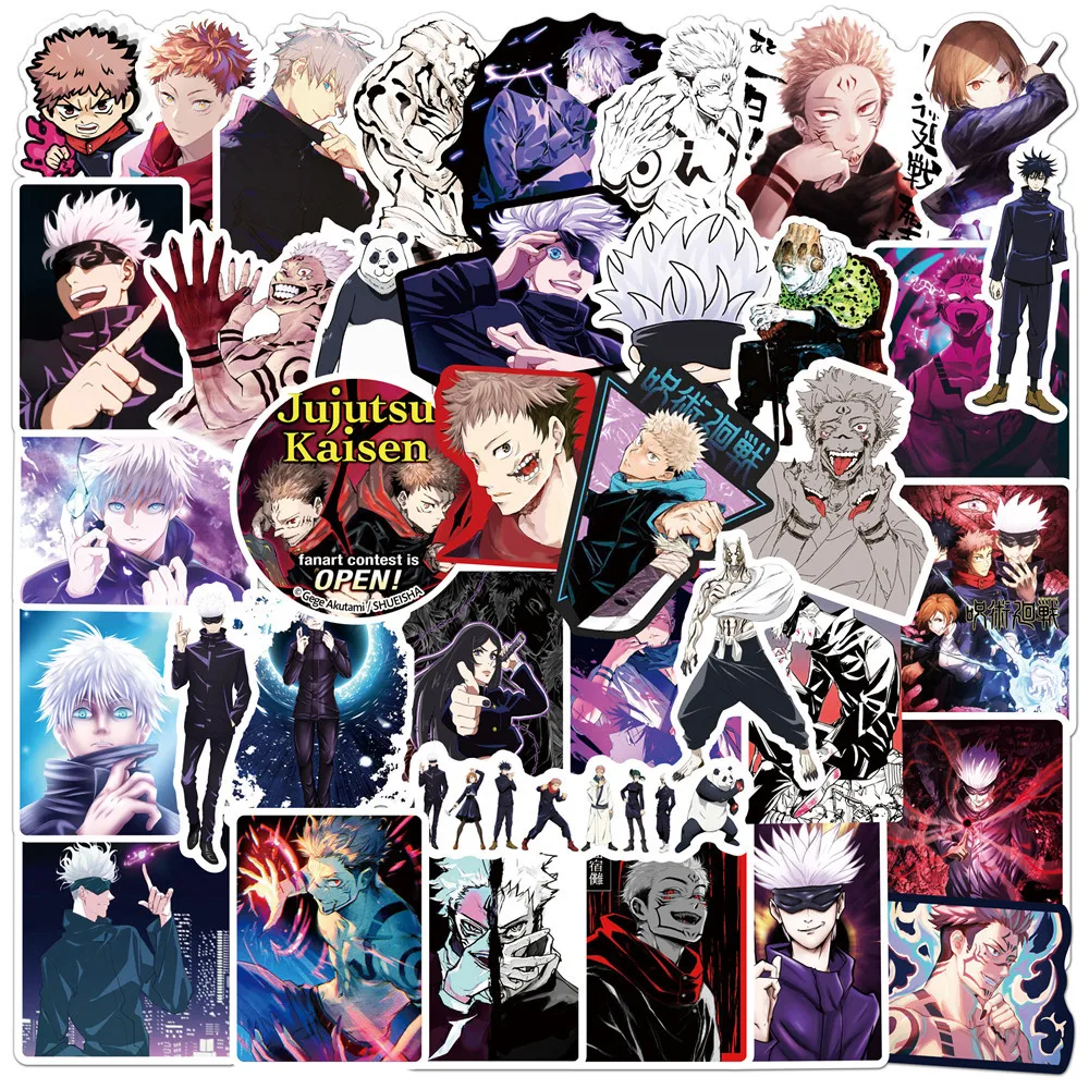 

10/50/100PCS Cool Anime Jujutsu Kaisen Graffiti Stickers Aesthetic Laptop Skateboard Phone Waterproof Decal Sticker Pack Kid Toy