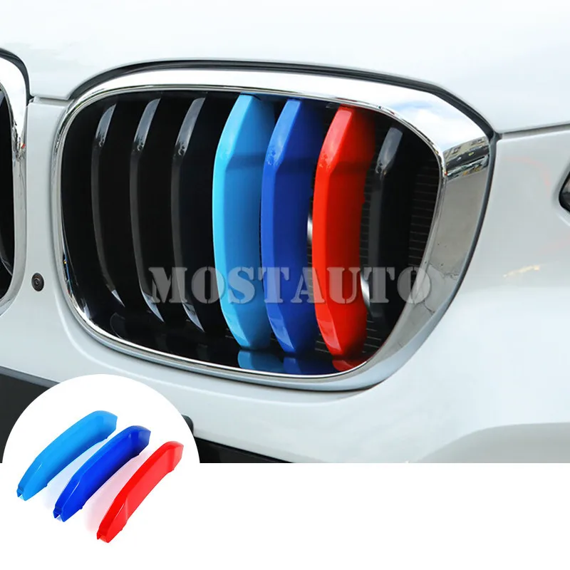 Для BMW X3 G01 X4 G02 ABS передняя Решетка Вставка накладка 2018-2021 3 шт. автомобильные