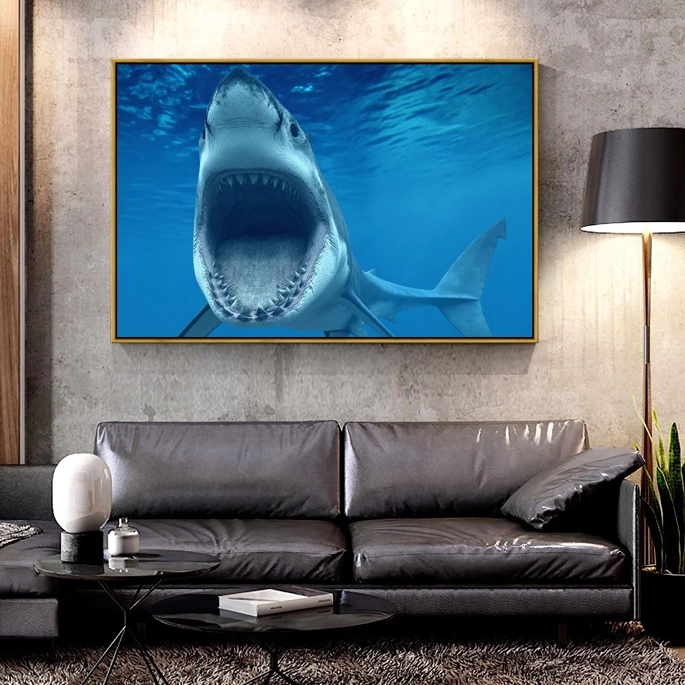 

Artcozy Deadliest Animals on Earth Shark Oil Canvas Painting for Home Decoration Wall Art Canvas Printings Spray Painting Single