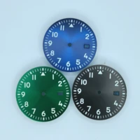 new watch part 33 8mm dial green luminous fit nh35 automatic movement