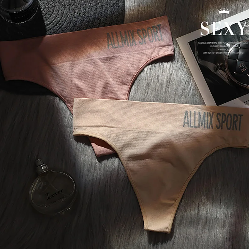 

Sport Style Women Underpant Middle Waist Thong Panties String Underwear Women Briefs Fashion Cotton G-String Thong Panties