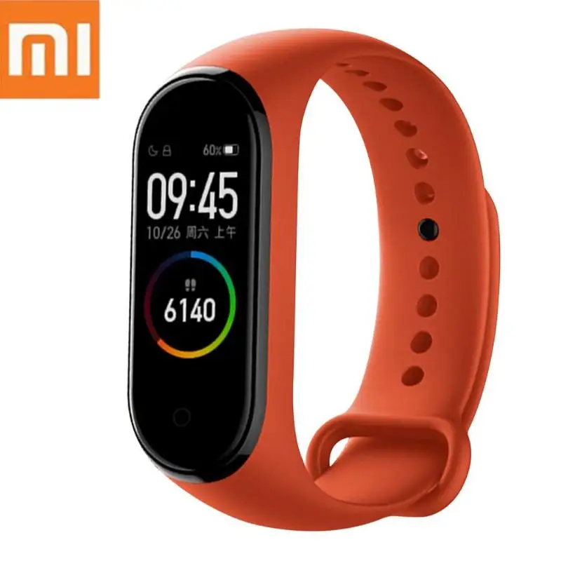 Оранжевый Китайская версия, Xiaomi Mi, музыка, Bluetooth, 4, 5 АТМ, пульсометр, фитнес, водонепроницаемый, умный Браслет, сенсорный экран, браслет, Новинка - Цвет: Оранжевый