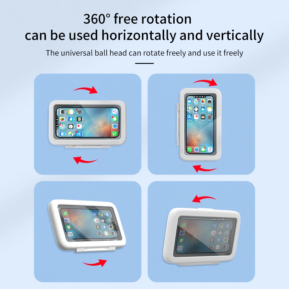 universal waterproof phone case water proof bag mobile phone pouch wall mounted phone case holder bathroom toilet phone storage free global shipping