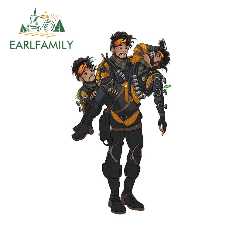 

EARLFAMILY 13cm x 7.6cm for Apex Legends Mirage Game Car Accessoires Stickers Camper Truck Decals Occlusion Scratch Car Styling