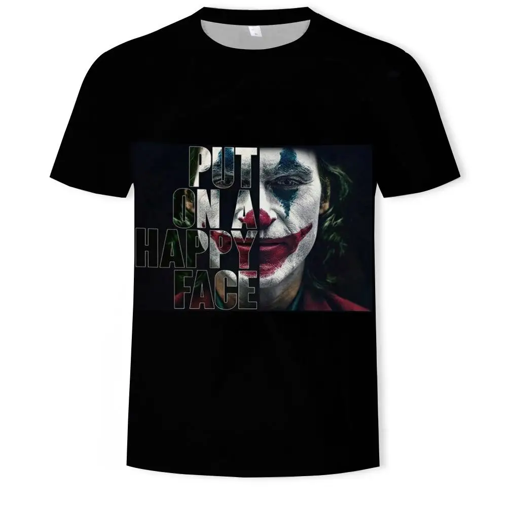 

2020 new white casual homme cool antihero hip hop tshirt streetwear Joker Joaquin Phoenix harajuku funny t shirt men