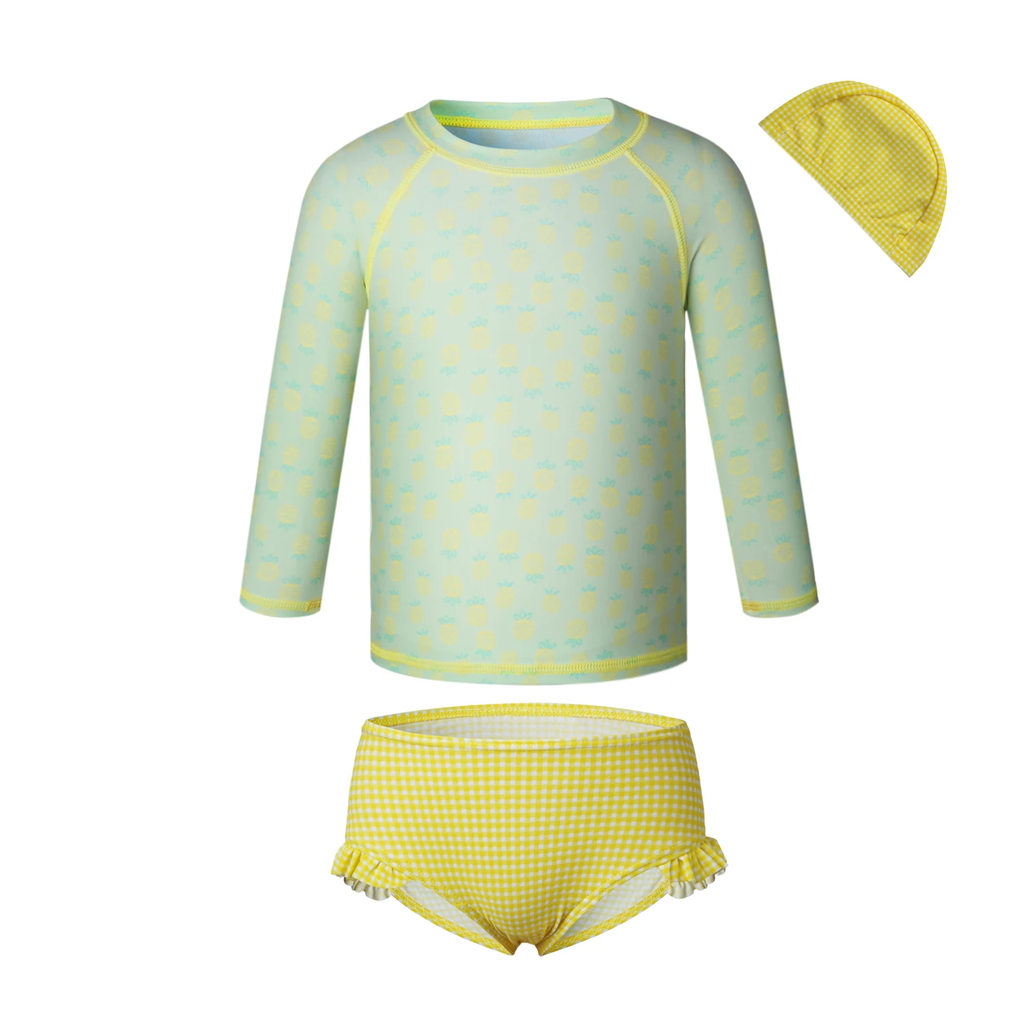 

VIVOBINIYA Baby Girl Swimsuit Child Long Sleeve Bikini Cartoon Two-Piece Swimwear Casual Bathing Suit Infant Swimming Costume