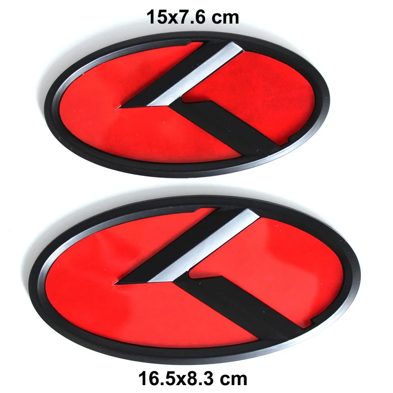 

150/165mm 3D K Logo Car Front Hood Trunk Emblem Badge Sticker for KIA Exterior Styling