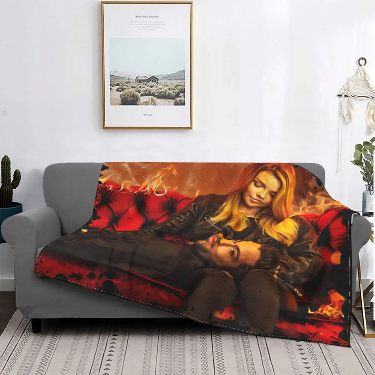 

Lucifer Blanket Tom Ellis Devil Winter Warm Bedspread Plush Super Soft Cover Flannel Spread Bedding Sofa Travel Velvet Outlet