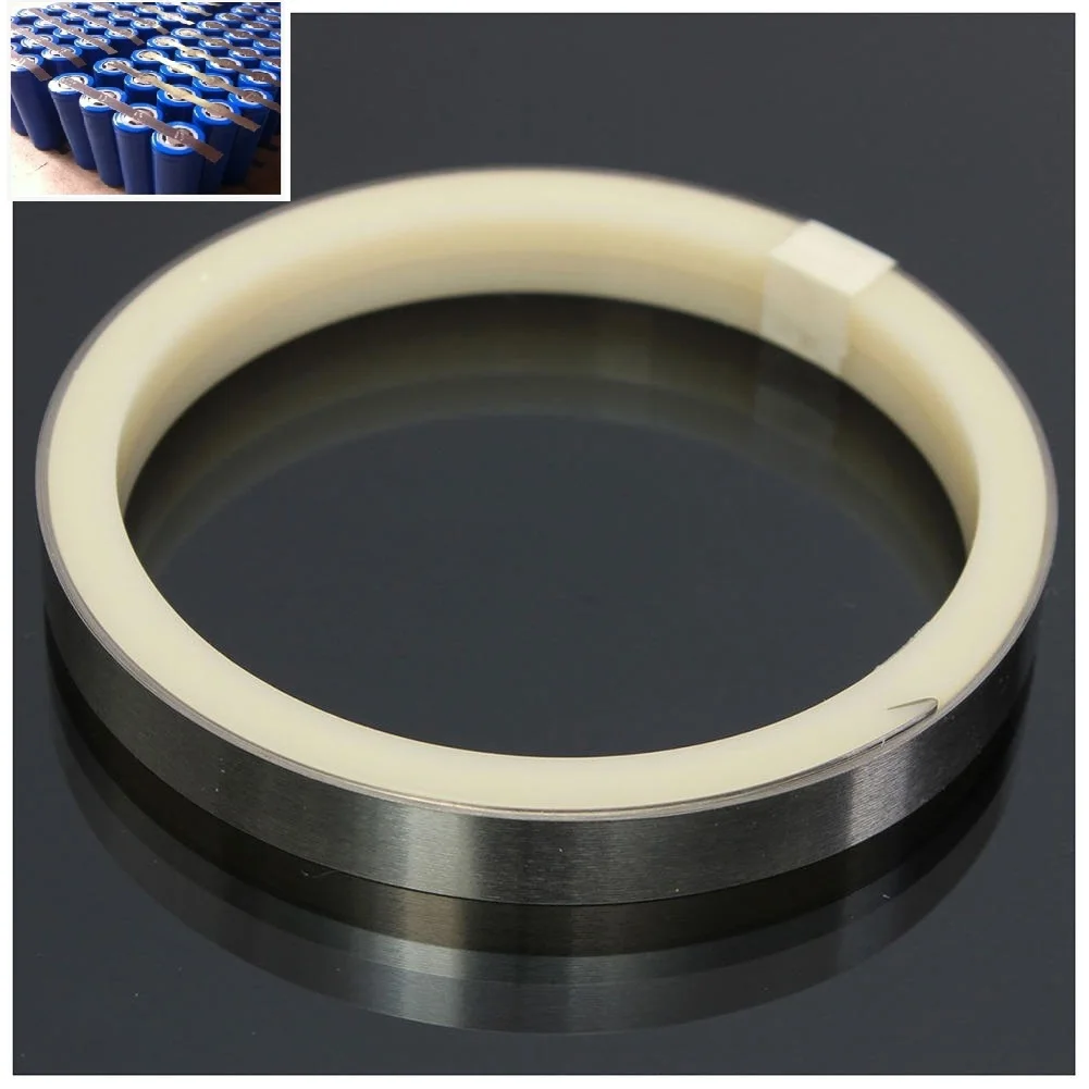 

1Pc 5M 0.25mm x 7mm 0.25mm x 10mm Pure Nickel Strip Tape For Li 18650 Battery Spot Welding Compatible For Spot Welder Machine