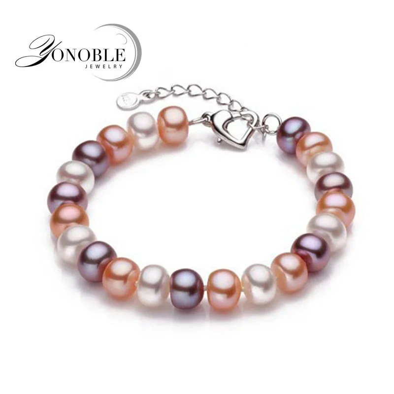 

Bridal Real Natural Freshwater Pearl Bracelet for Women de perle Pearls Beaded Charm Bracelets