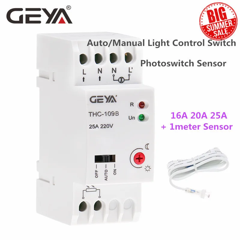 Новый автоматический или ручной световой контроллер для фотоэлемента GEYA