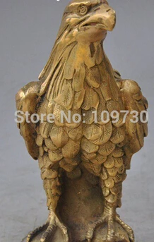 Бесплатная доставка 7 дюймов тибетская бронза медь резное животное Орел птица